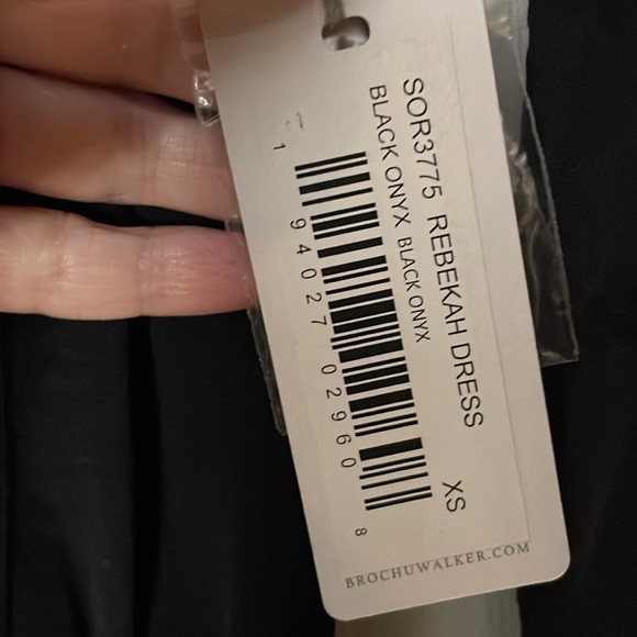 NWT Revolve BROCHU WALKER Rebekah DRESS Size XS black onyx - Picture 3 of 7